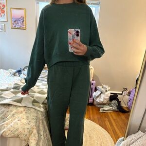 Green Women's Pants & Jumpsuit Set